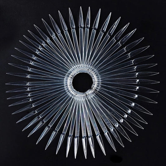 Color swatches tips display/pionted stiletto-clear ( muestrario)