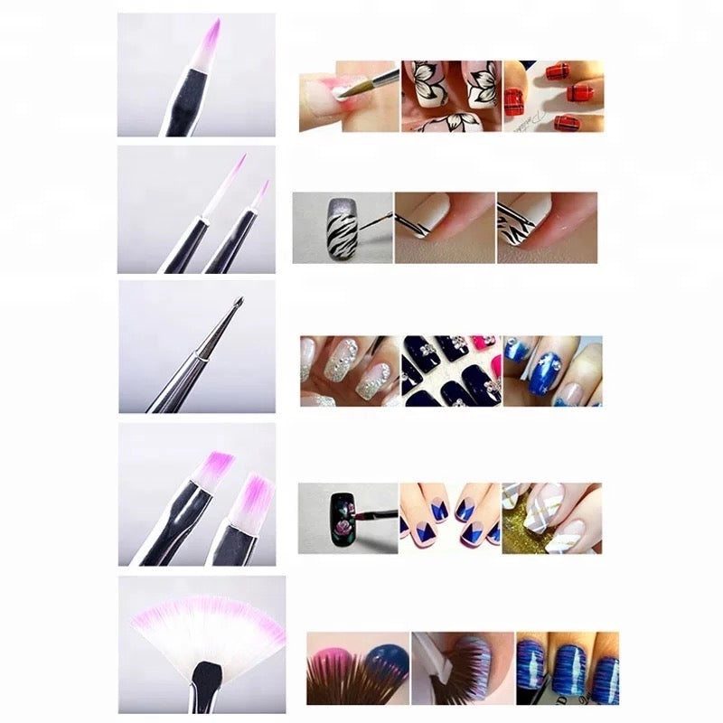 7pcs nail art brush set