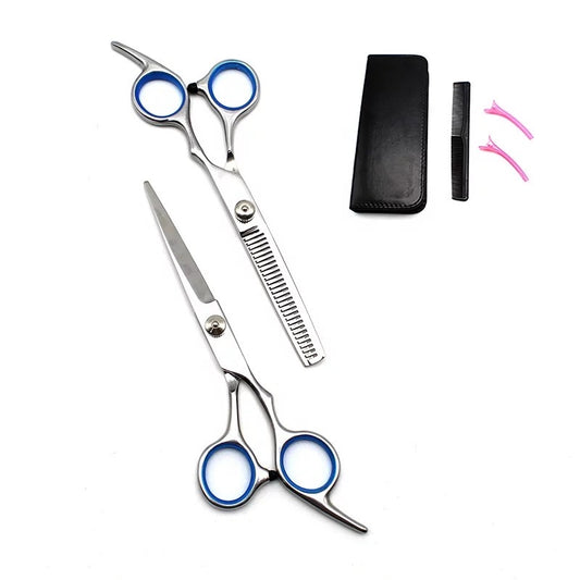 professional 6 inch stainless steel hair cutting scissors set