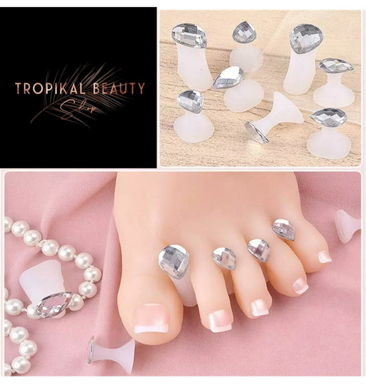 8pcs silicone toe separators