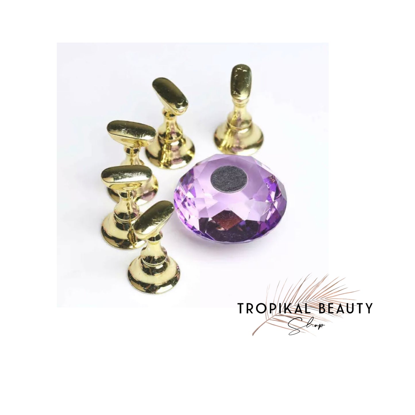 6 pcs Magnetic crystal nail display/ tip holder