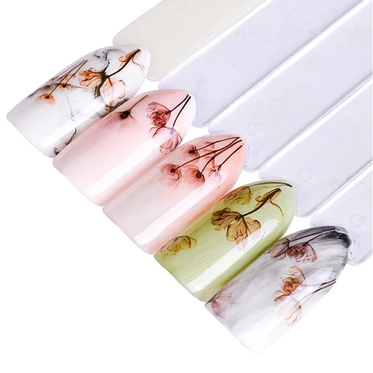 Floral nail art stickers
