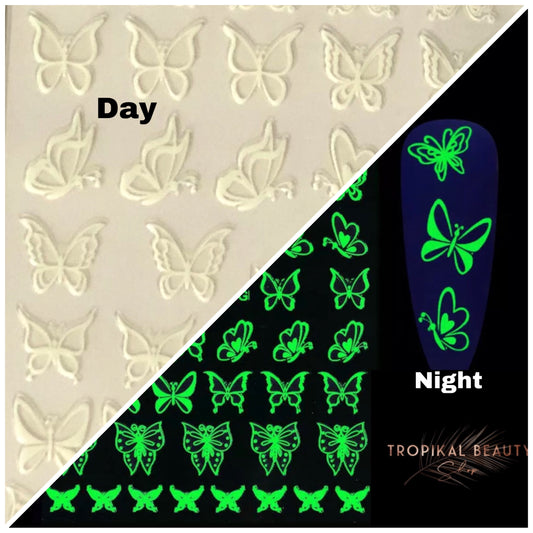 Glow in the dark Butterfly stickers