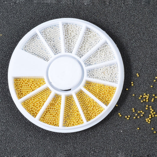 Silver/gold caviar beads