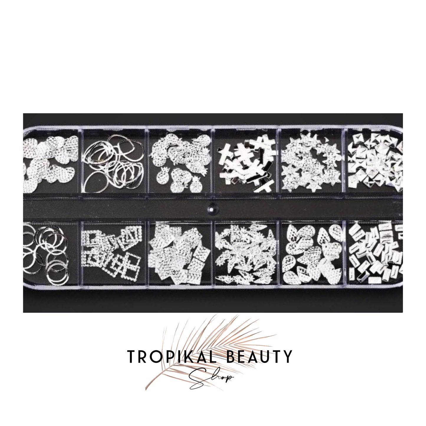 Silver alloy nail art box