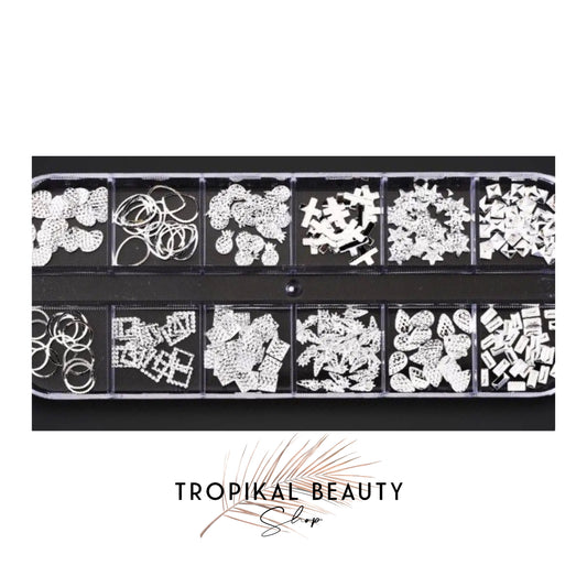 Silver alloy nail art box