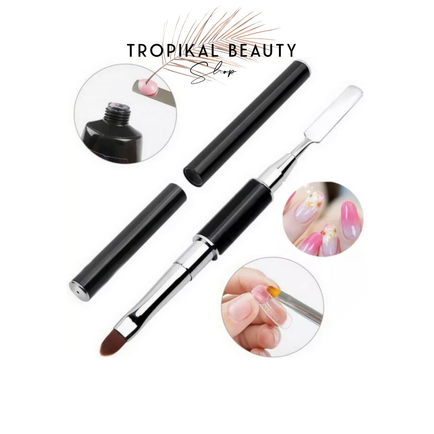 PolyGel Nail Brush Pen / UV gel Dual-ended  brush