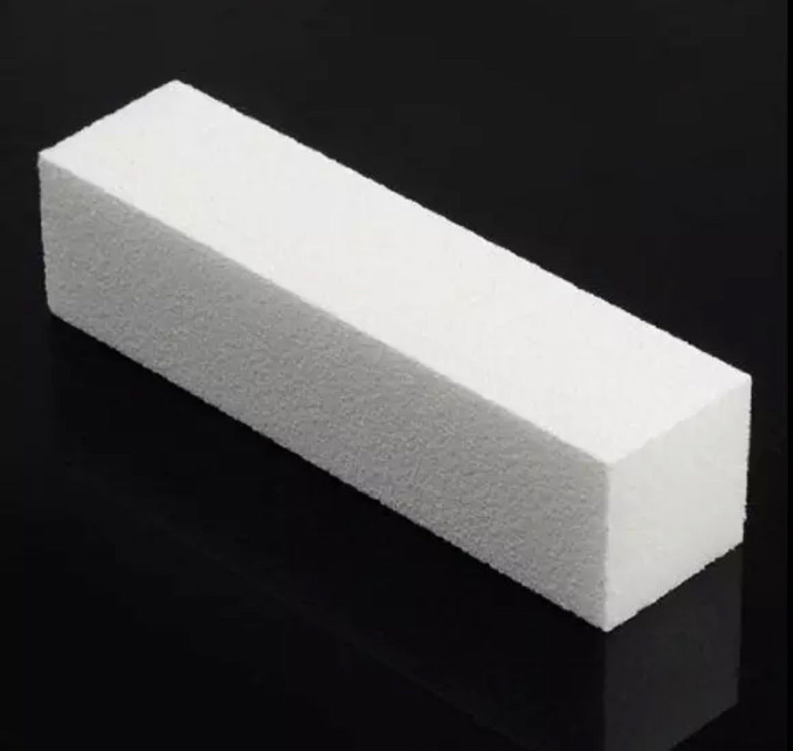 White buffing block