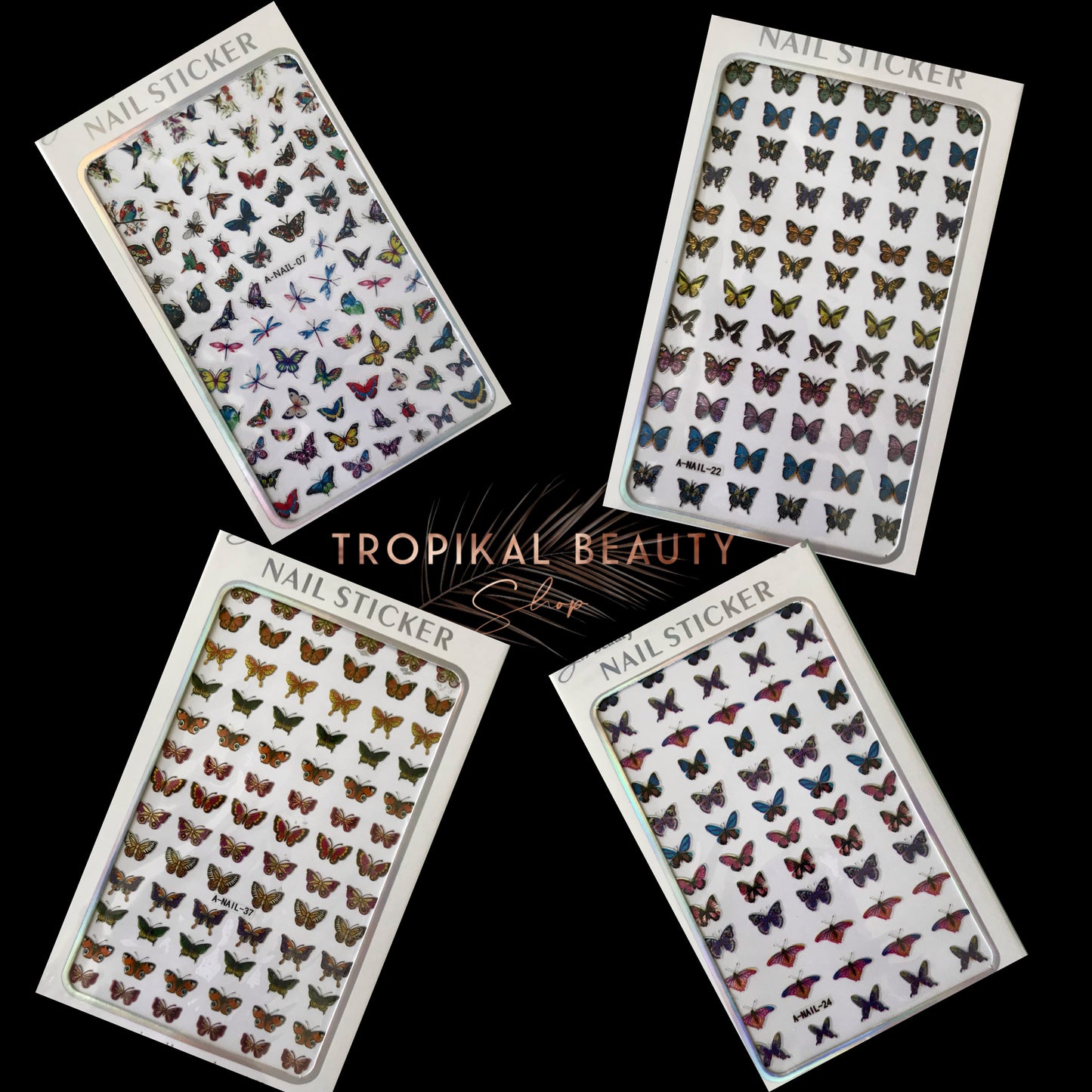 Butterflies nail stickers
