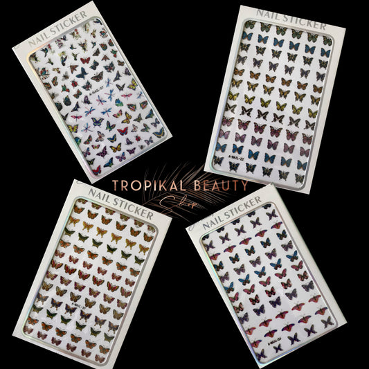 Butterflies nail stickers