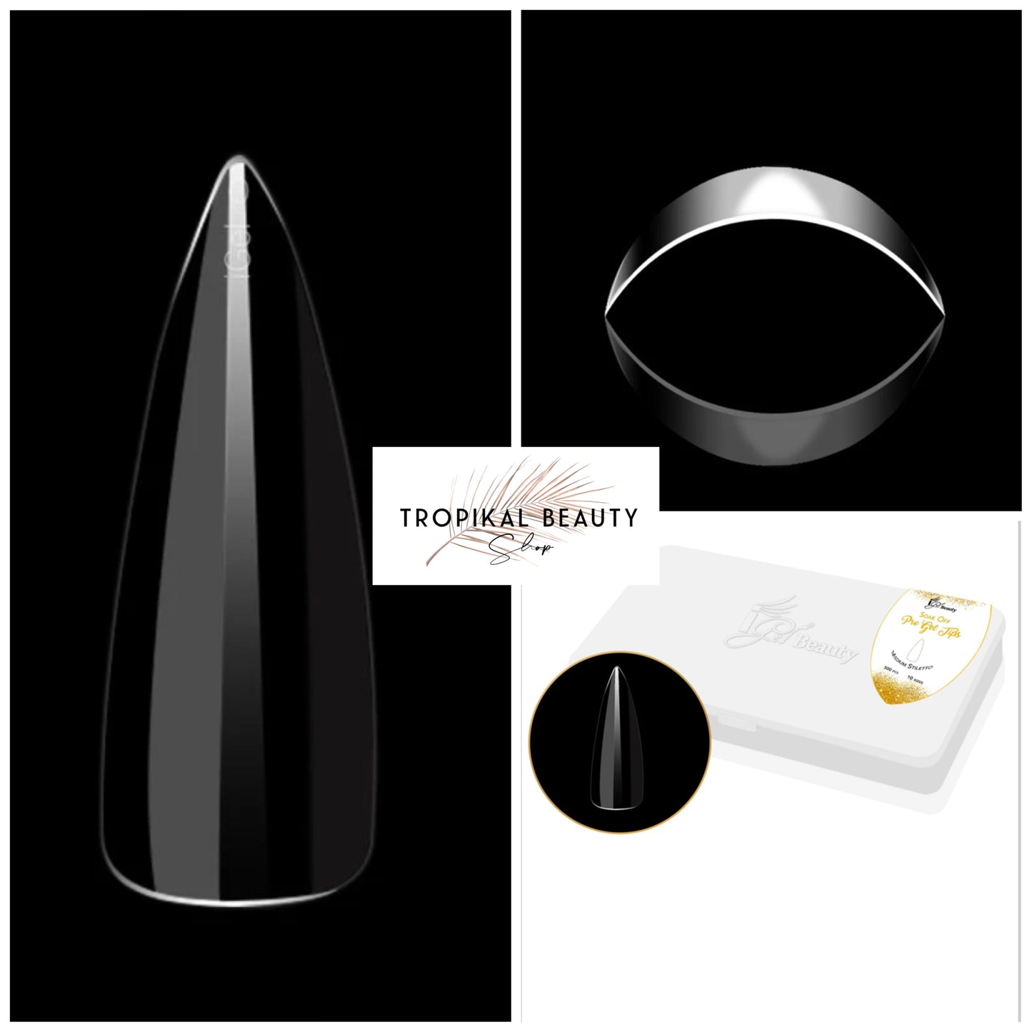 Pro gel tips box -various shapes