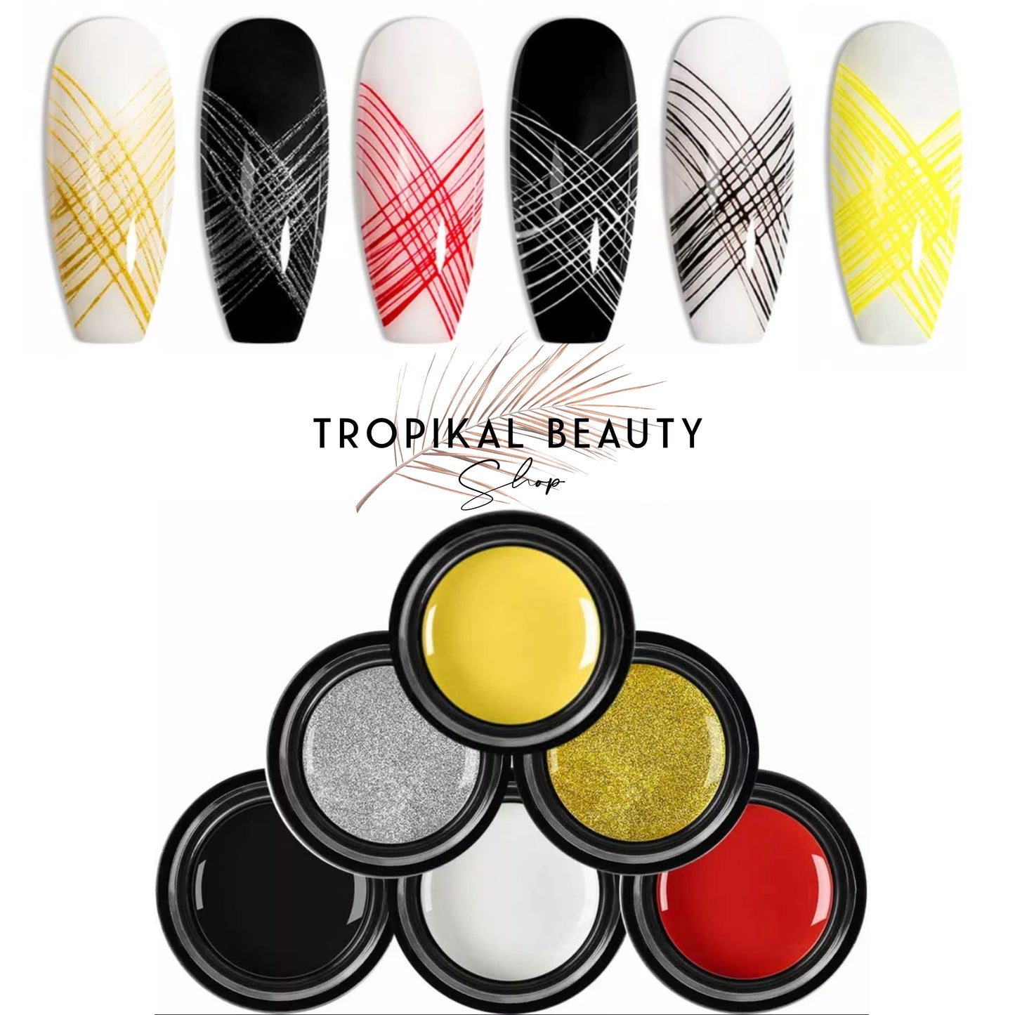 6 pcs Spider gel set