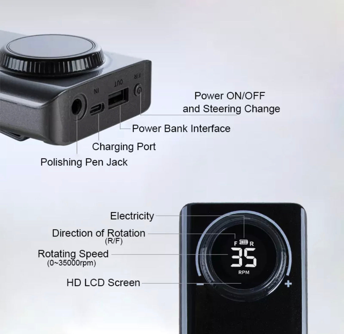 Rechargeable nail drill (35,000 RPM)