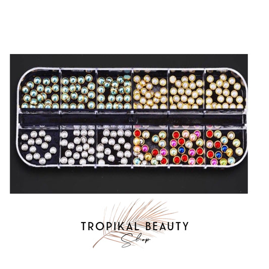 pearl studs nail art box