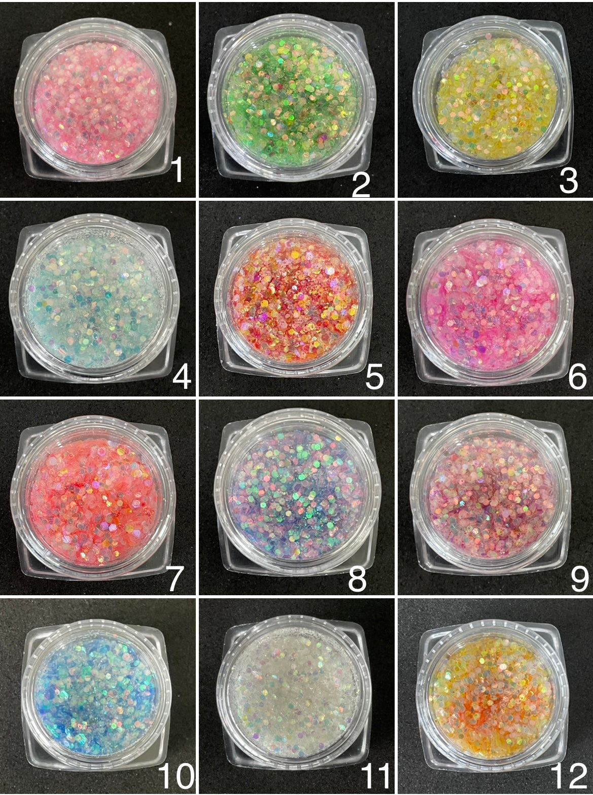 Hexagonal glitter (pure mix)