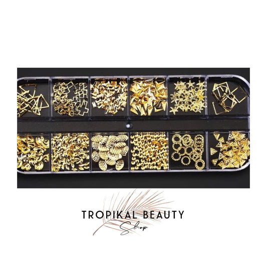Gold alloy nail art