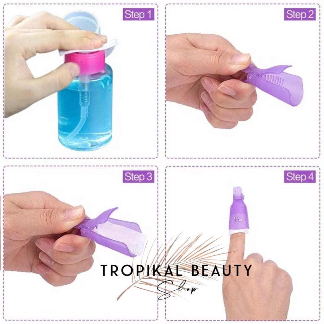 10pcs soak off nail clips