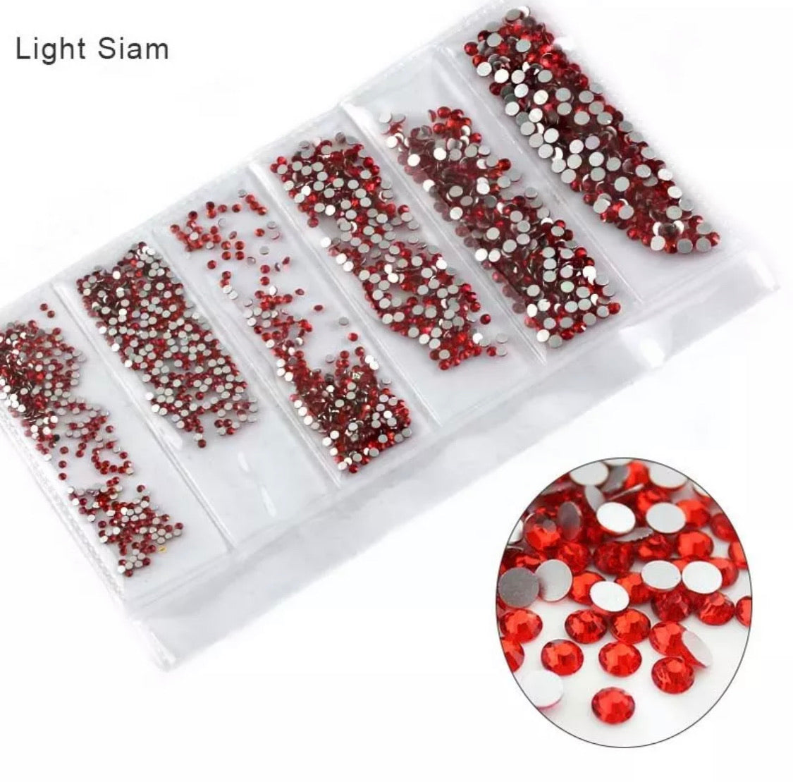 Multi-size 1440 pcs AB crystal glass stones