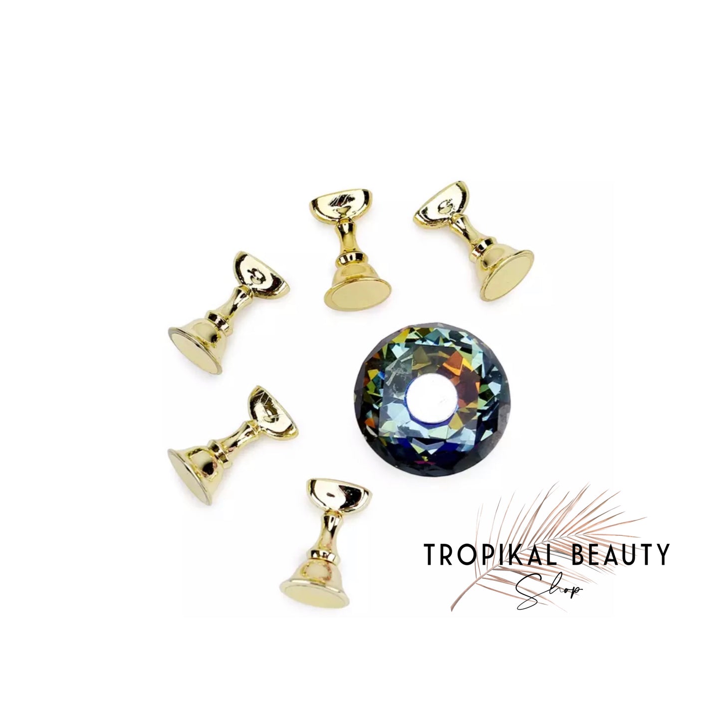 6 pcs Magnetic crystal nail display/ tip holder
