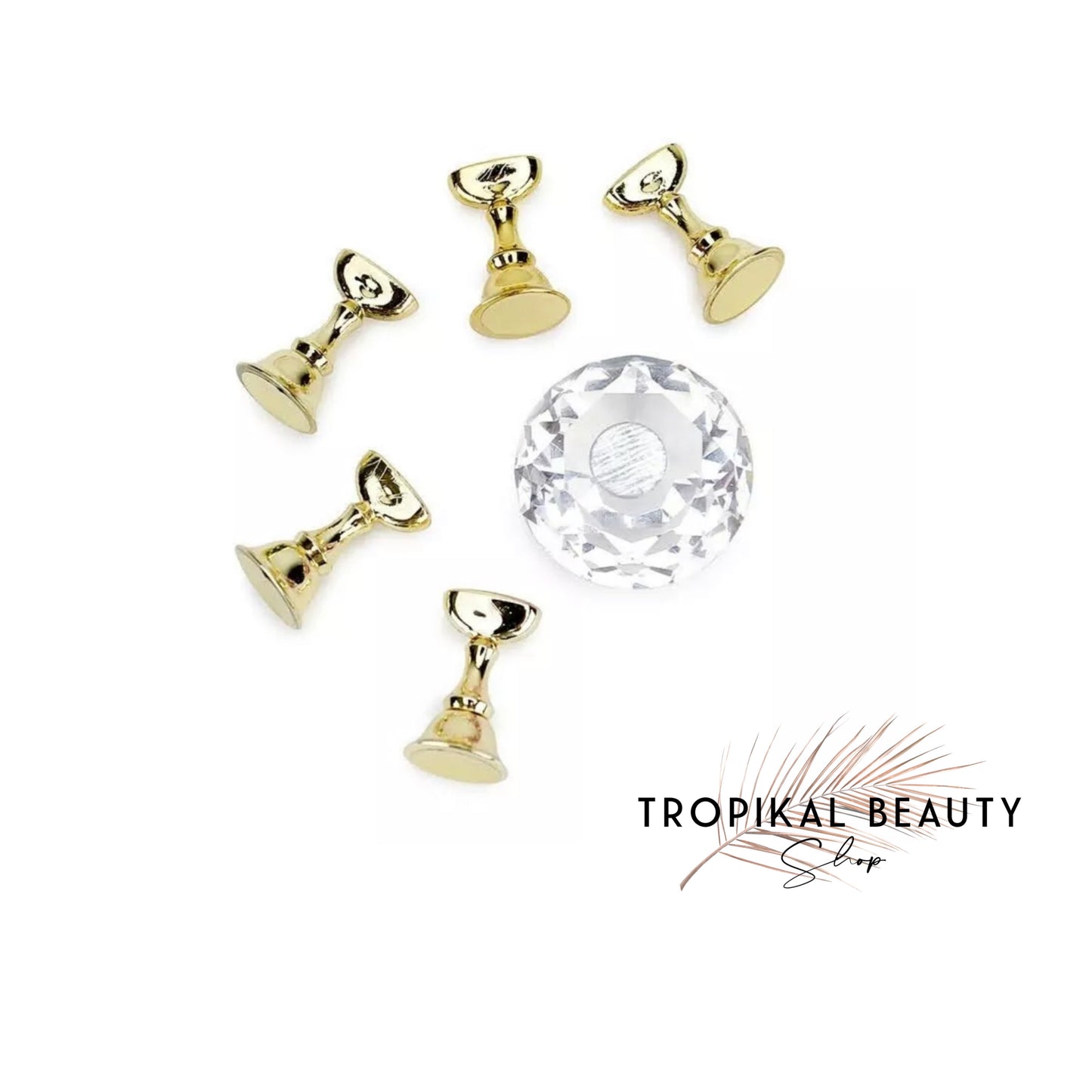 6 pcs Magnetic crystal nail display/ tip holder