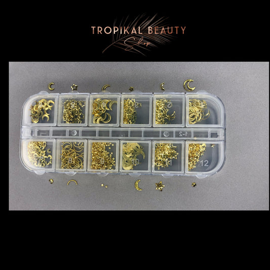 Gold alloy nail art