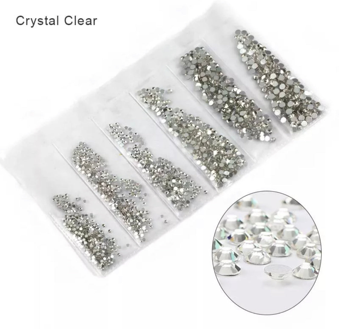 Multi-size 1440 pcs AB crystal glass stones