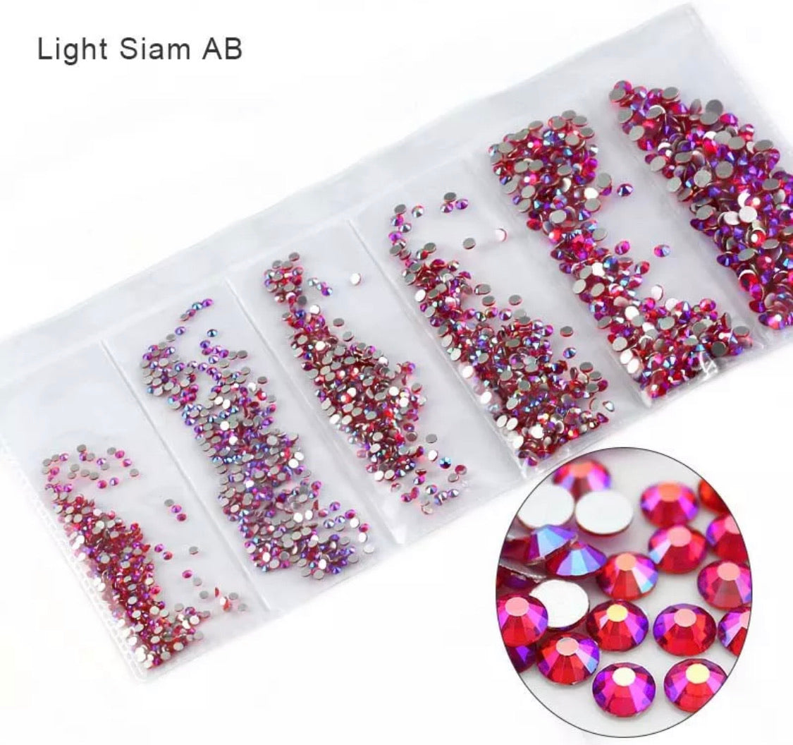 Multi-size 1440 pcs AB crystal glass stones