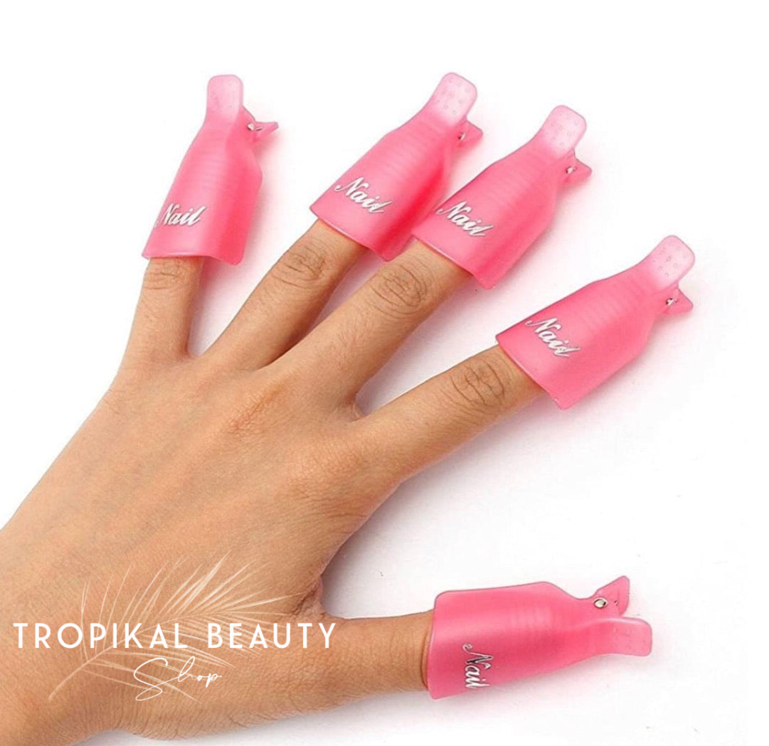 10pcs soak off nail clips