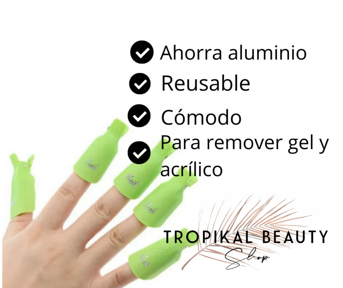 10pcs soak off nail clips